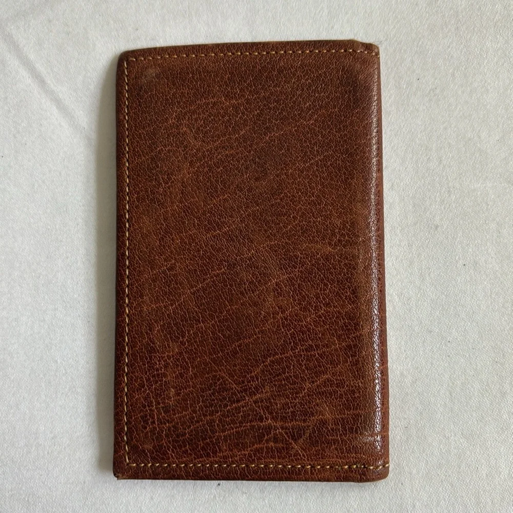 🩵5/$25🩵 Vintage Rolfs Golden Circle water buffalo leather flat card case